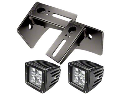 Oracle 3-Inch LED Square Lights with Lower Windshield Light Mounting Brackets (07-18 Jeep Wrangler JK)