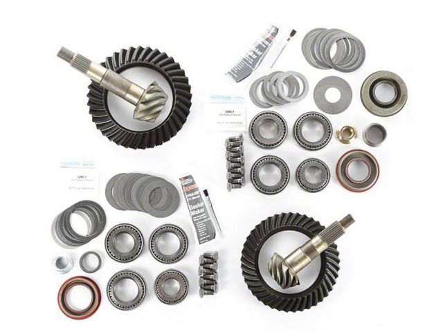 Alloy USA Dana 30 Front Axle/35 Rear Axle Ring and Pinion Gear Kit with Master Overhaul Kit; 4.10 Gear Ratio (97-06 Jeep Wrangler TJ)