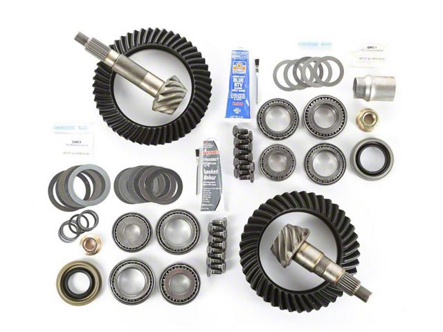 Alloy USA Dana 44 Front Axle/44 Rear Axle Ring and Pinion Gear Kit with Master Overhaul Kit; 4.56 Gear Ratio (97-06 Jeep Wrangler TJ)
