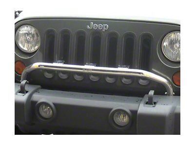 Rugged Ridge Bumper Mounted Light Bar; Stainless Steel (07-18 Jeep Wrangler JK)
