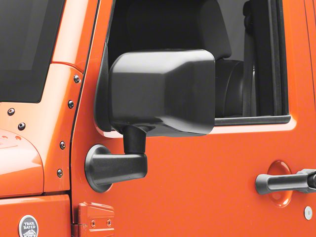 Rugged Ridge Mirror Covers; Black (07-18 Jeep Wrangler JK)