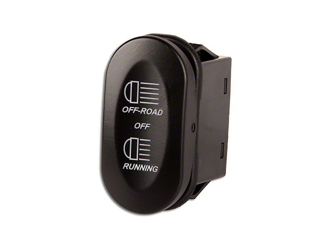 Rugged Ridge 3-Position Rocker Switch with Off-Road/Running Light Logo (Universal; Some Adaptation May Be Required)