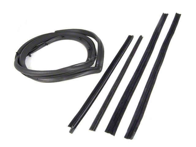 Door Weatherstrip Kit for Hard Doors with Moveable Vent Windows; Driver Side (87-95 Jeep Wrangler YJ)