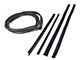 Door Weatherstrip Kit for Hard Doors with Moveable Vent Windows; Driver Side (87-95 Jeep Wrangler YJ)