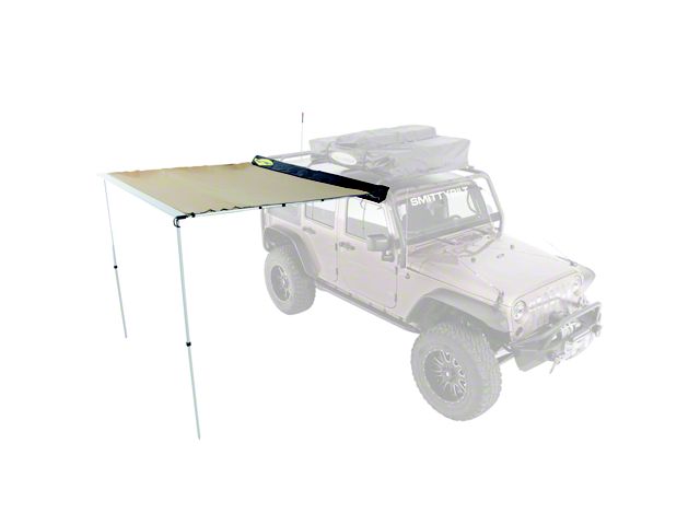 Smittybilt Overlander Tent Awning; 8.20-Foot x 6.50-Foot (Universal; Some Adaptation May Be Required)