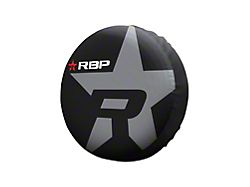 RBP Spare Tire Cover; Gray Star; 29.50 to 32.50-Inch Tire Cover (66-18 Jeep CJ5, CJ7, Wrangler YJ, TJ & JK)