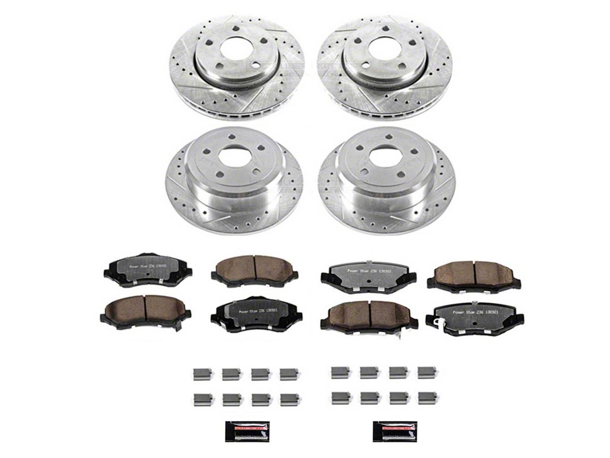 PowerStop Jeep Wrangler Z36 Extreme Truck and Tow Brake Rotor and Pad Kit;  Front and Rear K2798-36 (07-18 Jeep Wrangler JK) - Free Shipping