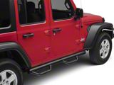 N-Fab Wheel 2 Wheel Nerf Side Step Bars; Gloss Black (18-23 Jeep Wrangler JL 4-Door)