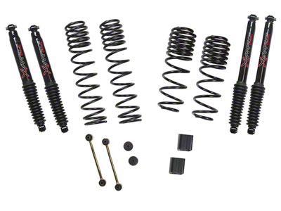 SkyJacker 1 to 1.50-Inch Dual Rate Long Travel Suspension Lift Kit with Black MAX Shocks (18-23 2.0L or 3.6L Jeep Wrangler JL 4-Door, Excluding Rubicon)