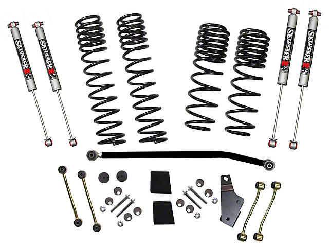 SkyJacker 3.50 to 4-Inch Dual Rate Long Travel Suspension Lift Kit with M95 Performance Shocks (18-23 2.0L or 3.6L Jeep Wrangler JL 4-Door, Excluding Rubicon)