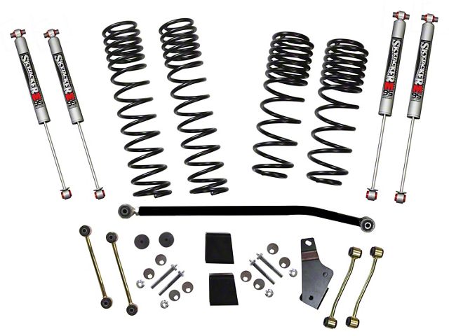 SkyJacker 3.50 to 4-Inch Dual Rate Long Travel Suspension Lift Kit with M95 Performance Shocks (18-24 2.0L or 3.6L Jeep Wrangler JL 4-Door, Excluding Rubicon)