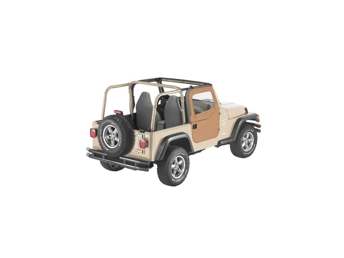 Bestop Jeep Wrangler 2-Piece Full Fabric Doors - Spice 51789-37 (97-06 Jeep  Wrangler TJ)