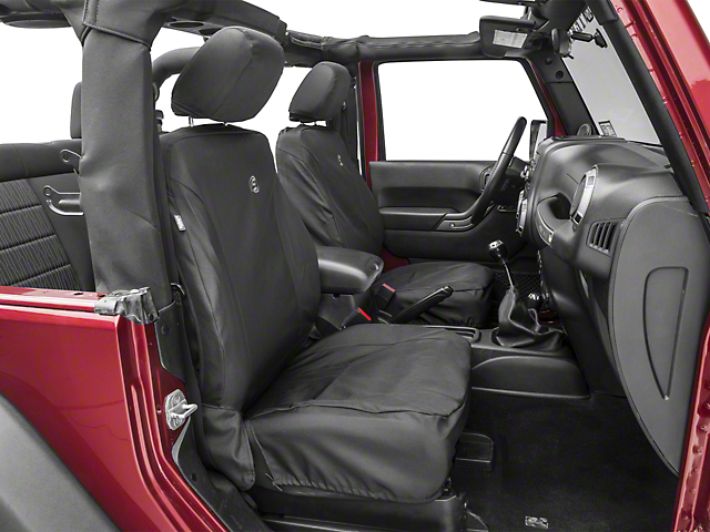 Bestop Front Seat Covers; Black Diamond (07-18 Jeep Wrangler JK)