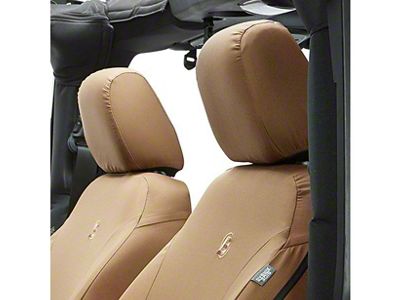 Bestop Front Seat Covers; Tan (07-18 Jeep Wrangler JK)