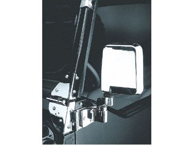 Rugged Ridge Heated Door Mirrors With LED Turn Signals; Black (87-02 Jeep Wrangler YJ & TJ