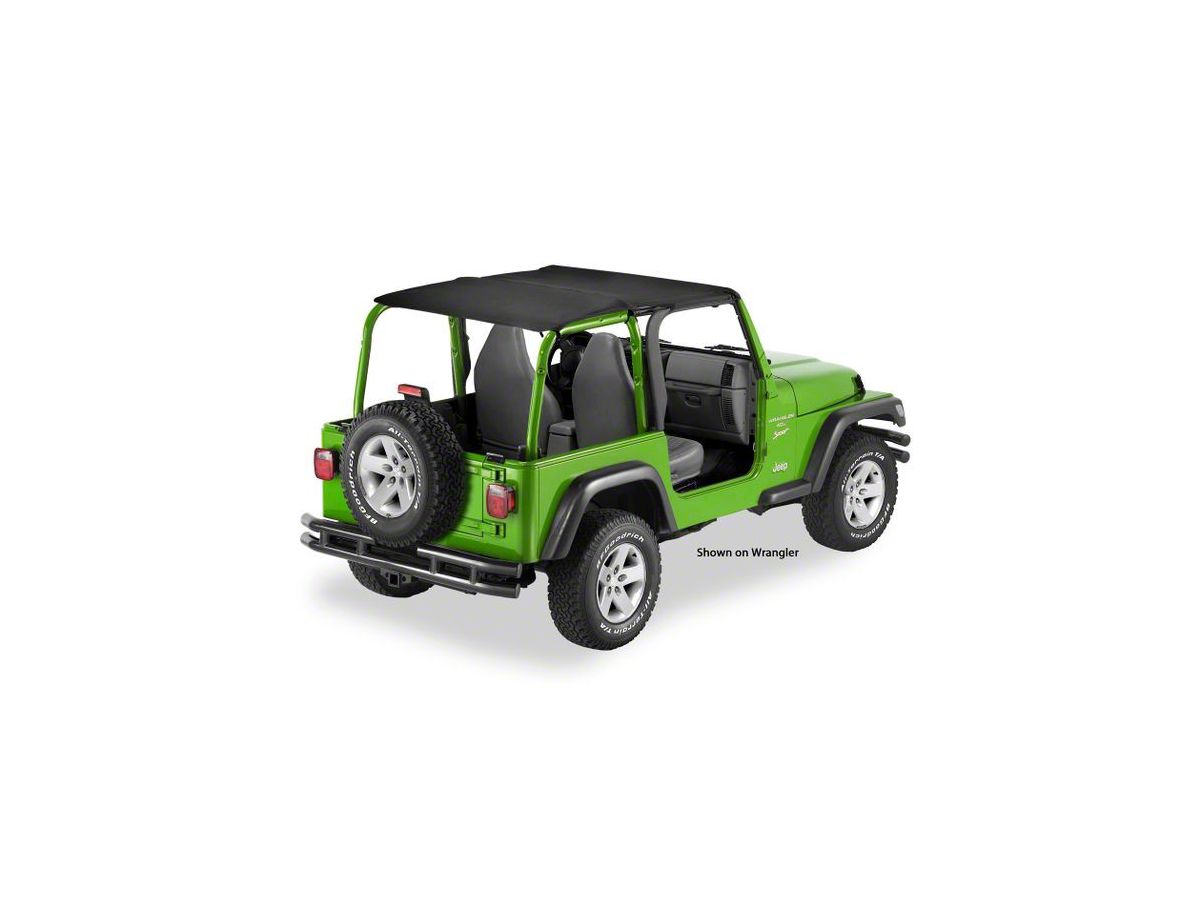 Bestop Jeep Wrangler Header Bikini Top - Safari-Style 52544-35 (04-06 Jeep  Wrangler TJ Unlimited)