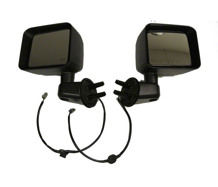 Bestop HighRock 4x4 Replacement Powered Mirrors; Black (11-13 Jeep Wrangler JK)