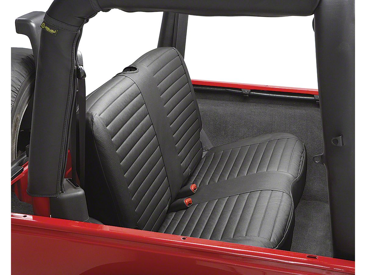 Bestop Jeep Wrangler Rear Bench Seat Cover - Black Diamond 29229-35 (03-06 Jeep  Wrangler TJ)