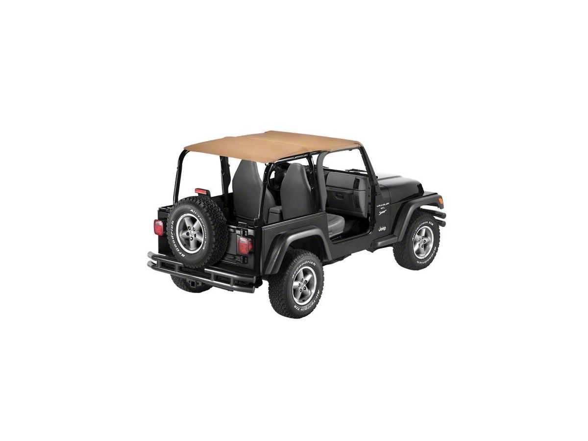 Bestop Jeep Wrangler Safari-Style Strapless Bikini Top; Spice 52530-37 (97-02  Jeep Wrangler TJ w/ Bestop Windshield Channel 51210-01) - Free Shipping