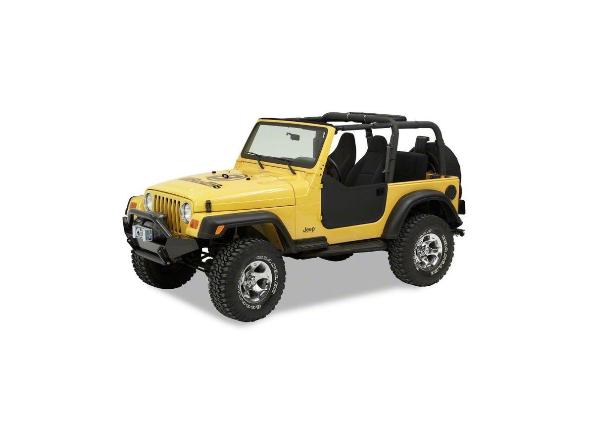 Bestop Jeep Wrangler Soft Lower Half Doors - Black Denim 53039-15 (97-06 Jeep  Wrangler TJ)