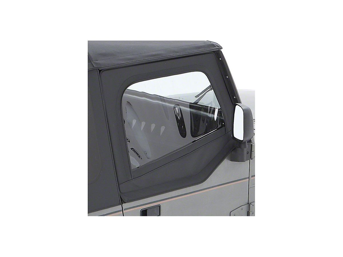 Bestop Jeep Wrangler Soft Upper Half Doors Black Denim J120187