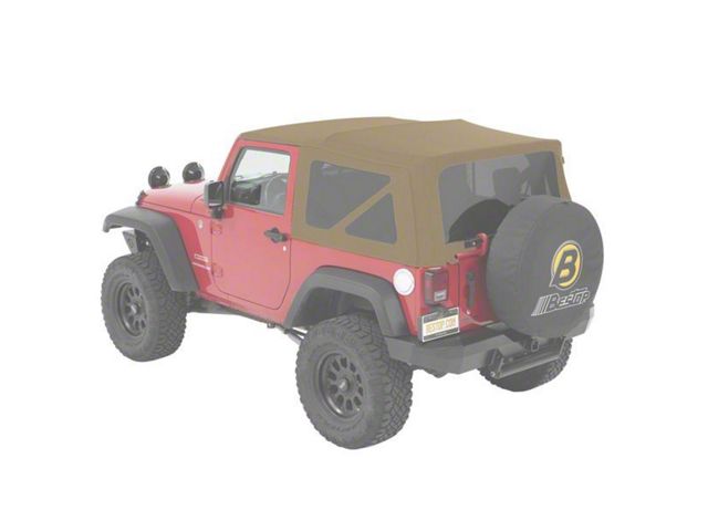 Bestop Supertop NX Soft Top; Beige Twill (07-18 Jeep Wrangler JK 2-Door)