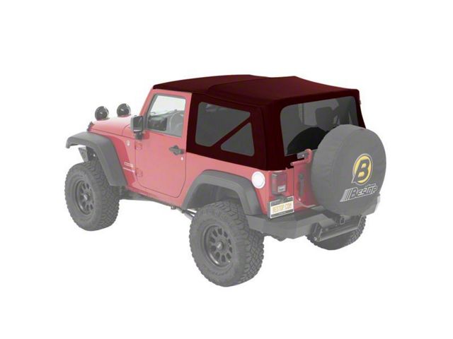 Bestop Supertop NX Soft Top; Red Twill (07-18 Jeep Wrangler JK 2-Door)