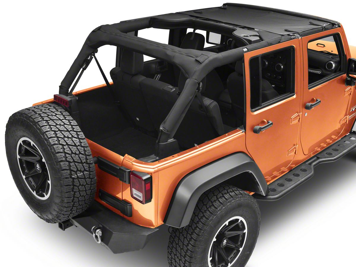 Bestop Jeep Wrangler Targa Style Sun Bikini Top - Black Diamond 52400-35  (07-18 Jeep Wrangler JK)