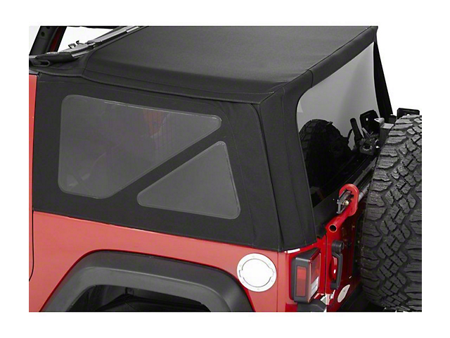 Bestop Tinted Replacement Window Kit for Supertop NX or Replace-A-Top; Black Twill (07-18 Jeep Wrangler JK 2-Door)