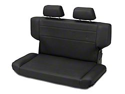Bestop Trailmax II Fold and Tumble Rear Bench Seat; Black Denim (97-06 Jeep Wrangler TJ)