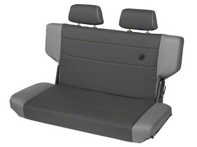 Bestop Trailmax II Fold and Tumble Rear Bench Seat; Charcoal/Gray (97-06 Jeep Wrangler TJ)