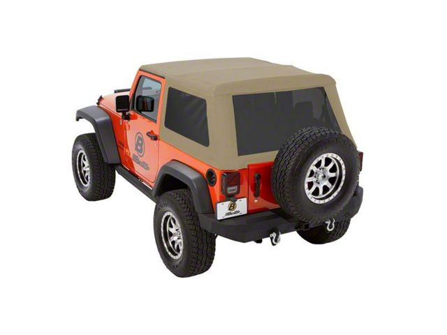 Bestop Trektop NX Glide Soft Top; Beige Twill (07-18 Jeep Wrangler JK 2-Door)