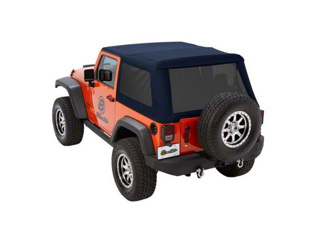 Bestop Trektop NX Glide Soft Top; Blue Twill (07-18 Jeep Wrangler JK 2-Door)