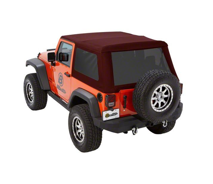 Bestop Trektop NX Glide Soft Top; Red Twill (07-18 Jeep Wrangler JK 2-Door)