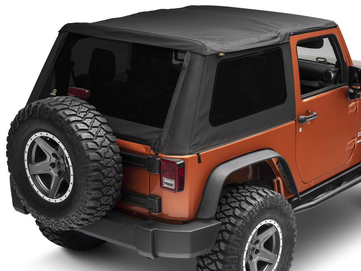 Bestop Jeep Wrangler Trektop NX Soft Top; Black Twill 56852-17 (07-18 Jeep  Wrangler JK 2-Door) - Free Shipping