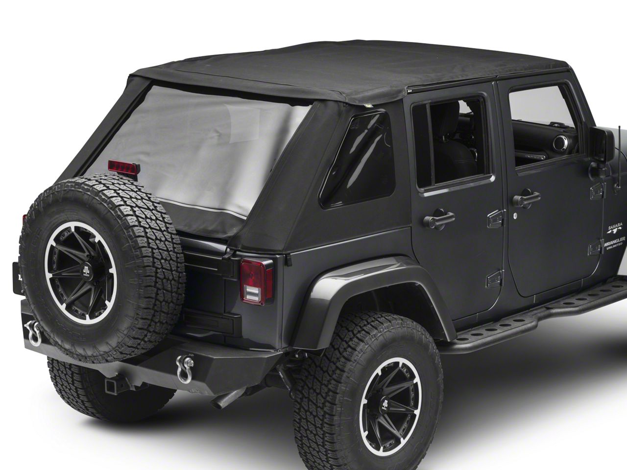 Bestop Jeep Wrangler Trektop NX Soft Top; Black Twill 56853-17 (07-18 Jeep  Wrangler JK 4-Door) - Free Shipping
