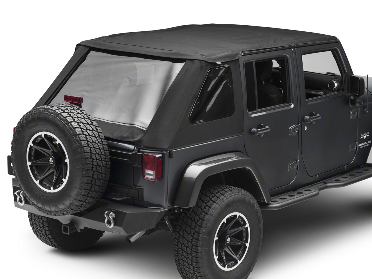 Bestop Jeep Wrangler Trektop NX Plus Soft Top - Black Twill BES56853-17 ...