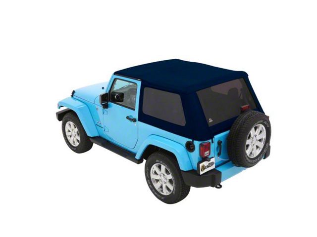 Bestop Trektop NX Soft Top; Blue Twill (07-18 Jeep Wrangler JK 2-Door)