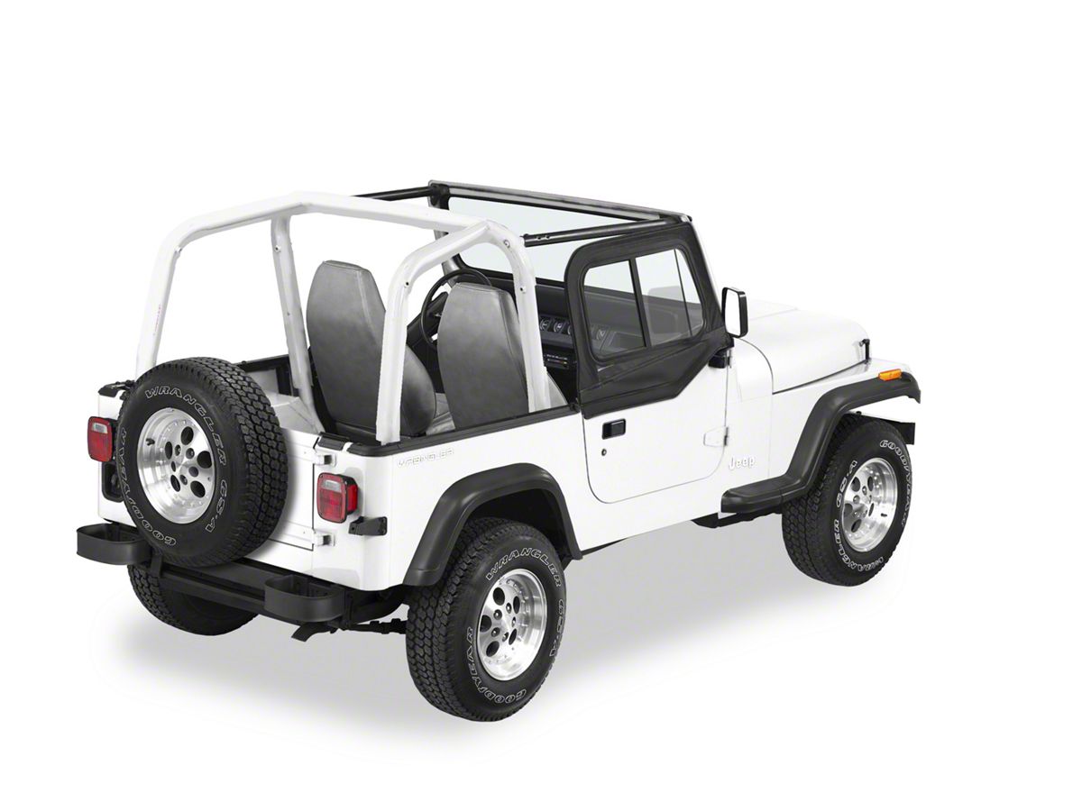 Bestop Upper Door Sliders For Replace A Top Or Factory Soft Tops Black Denim 88 95 Jeep Wrangler Yj