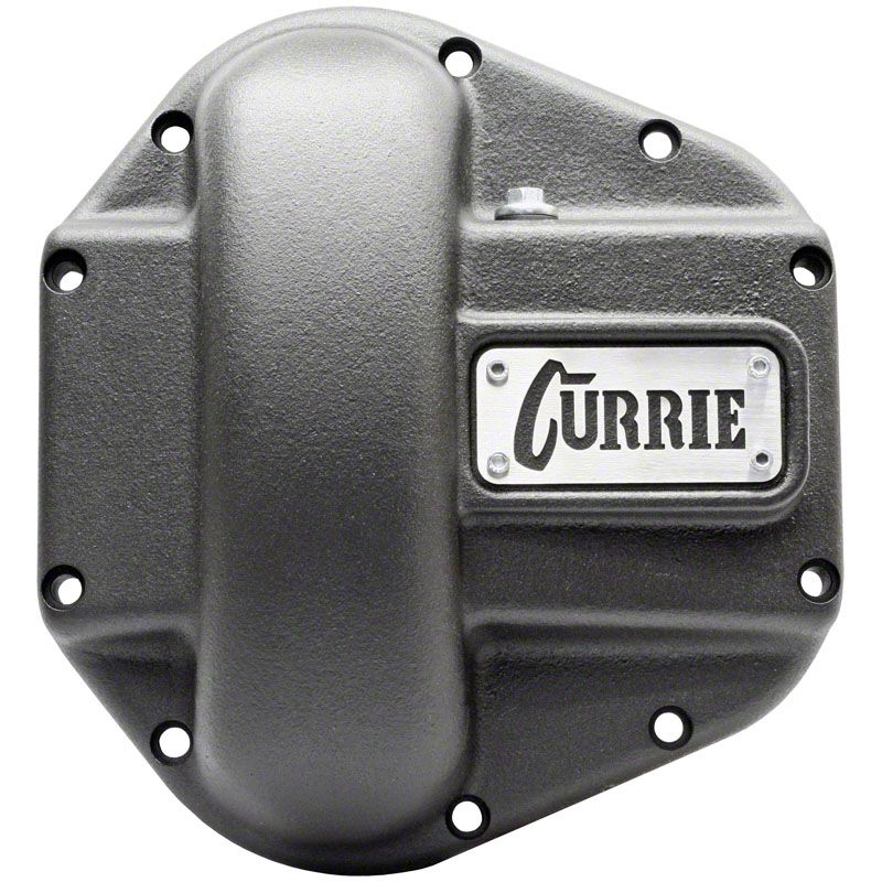 Currie Ent Heavy Duty Iron Front Differential Cover Text Red fits Jeep Dana 30