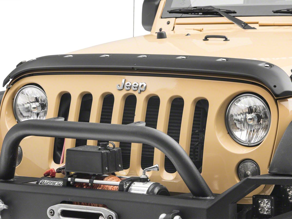 Jeep Wrangler Premium Bolt-On Look Hood Deflector (07-18 Jeep Wrangler JK)