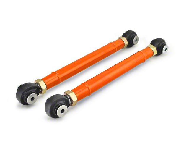 Steinjager Adjustable Front Lower Control Arms for 0 to 6-Inch Lift; Fluorescent Orange (97-06 Jeep Wrangler TJ)