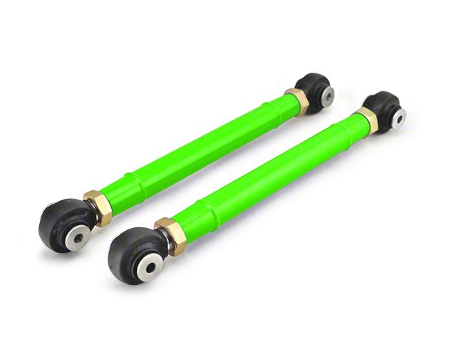 Steinjager Adjustable Front Lower Control Arms for 0 to 6-Inch Lift; Neon Green (97-06 Jeep Wrangler TJ)