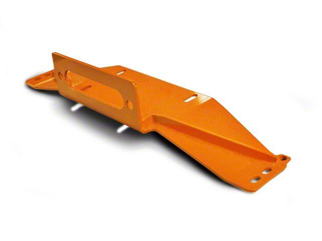 Steinjager Bolt-On Winch Plate; Fluorescent Orange (97-06 Jeep Wrangler TJ)