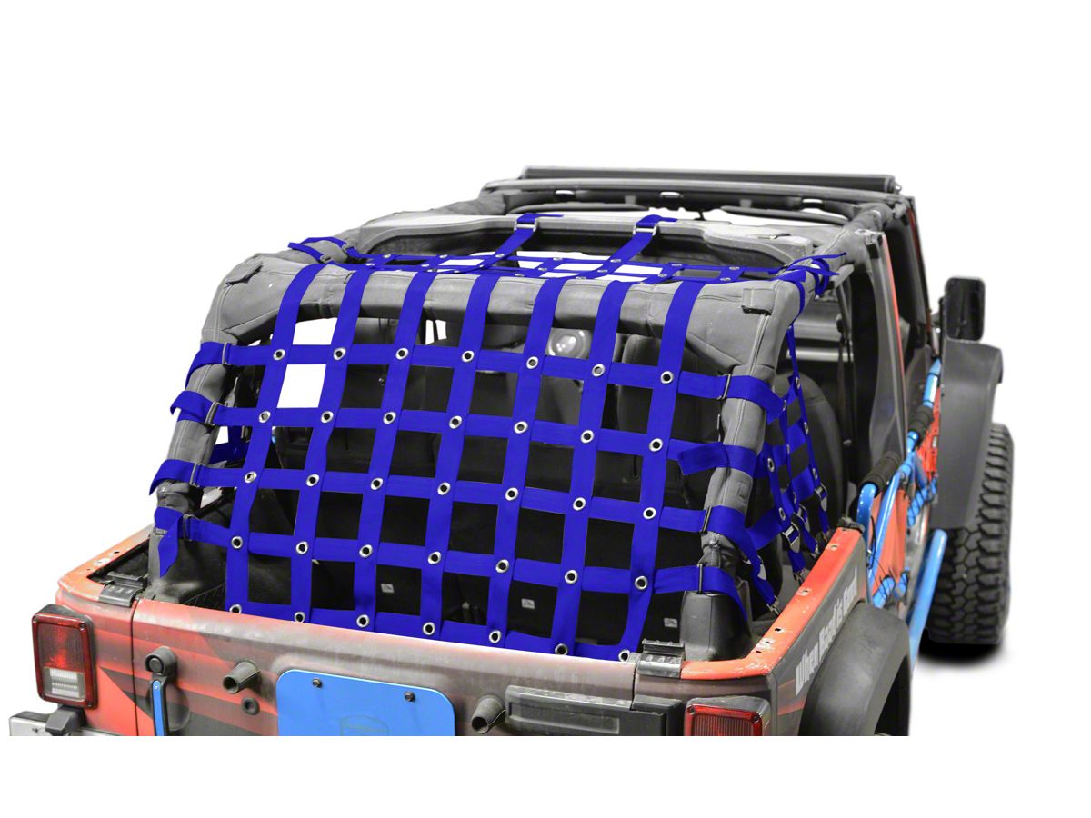 Steinjager Jeep Wrangler Cargo Net Blue J0047022 07 18 Jeep