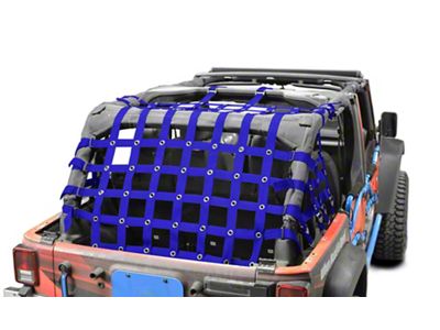 Steinjager Cargo Net; Blue (07-18 Jeep Wrangler JK 4-Door)