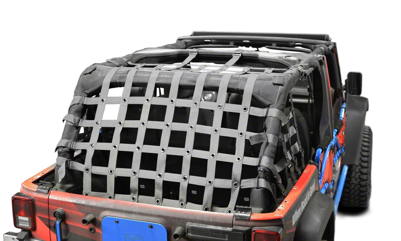 Off Road 4 Door RED Cargo Net System Restraint Net Fit 07-18 Jeep JK Wrangler