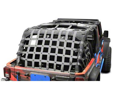 Steinjager Cargo Net; Gray (07-18 Jeep Wrangler JK 4-Door)