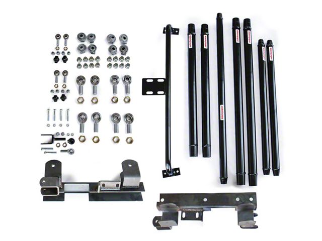 Steinjager Chrome Moly Tube Long Arm Tavel Kit for 2 to 6-Inch Lift; Bare Metal (97-06 Jeep Wrangler TJ)