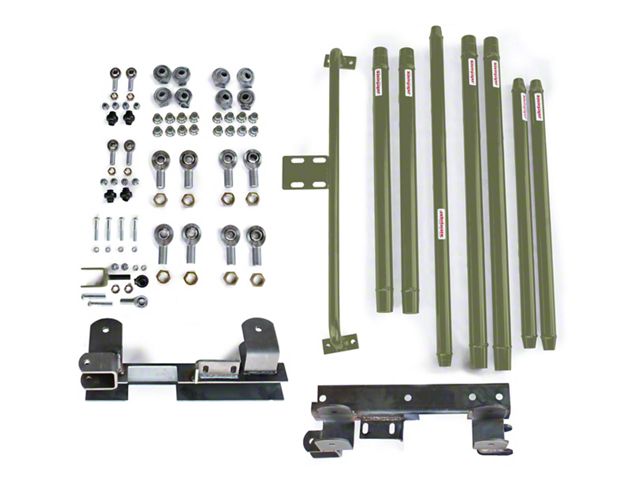 Steinjager Chrome Moly Tube Long Arm Tavel Kit for 2 to 6-Inch Lift; Locas Green (97-06 Jeep Wrangler TJ)